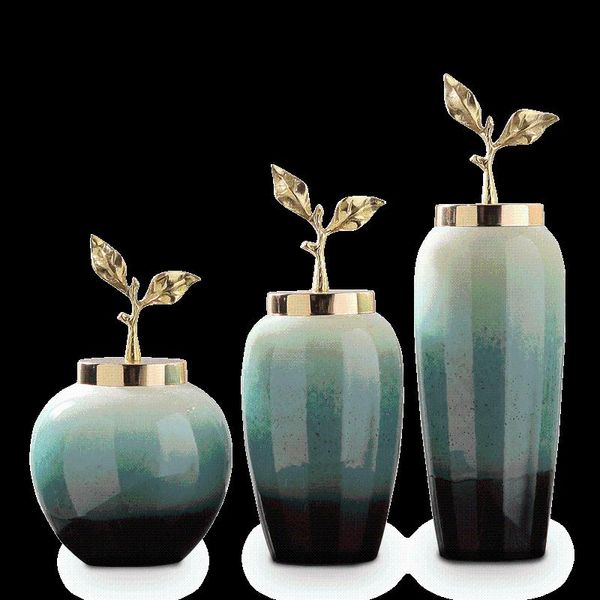 vases creativity ceramic vase handmade gradient with cover golden leaves modern home crafts ornaments flower wedding decoration
vases creativity ceramic vase handmade gradient with cover golden leaves modern home crafts ornaments flower wedding decoration