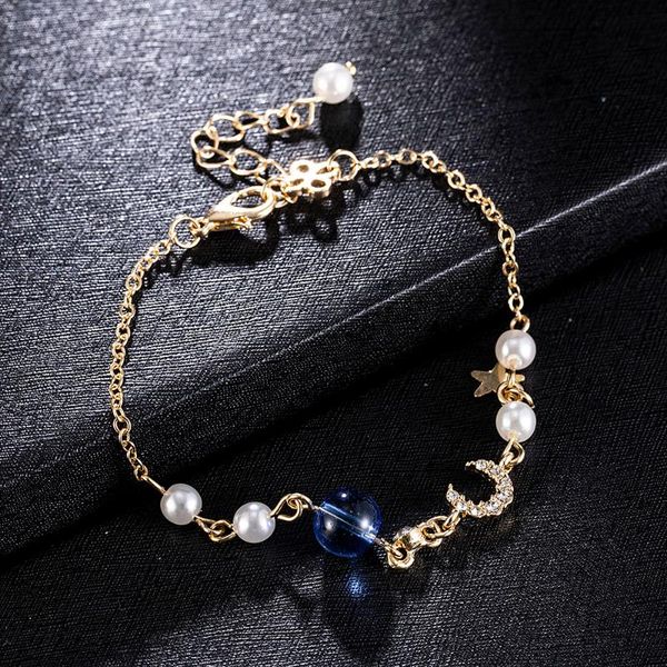 link, chain japanese starry sky bracelets for women adjustable star moon imitation pearls fashion jewerly valentines day gift men, Black
link, chain japanese starry sky bracelets for women adjustable star moon imitation pearls fashion jewerly valentines day gift men, Black