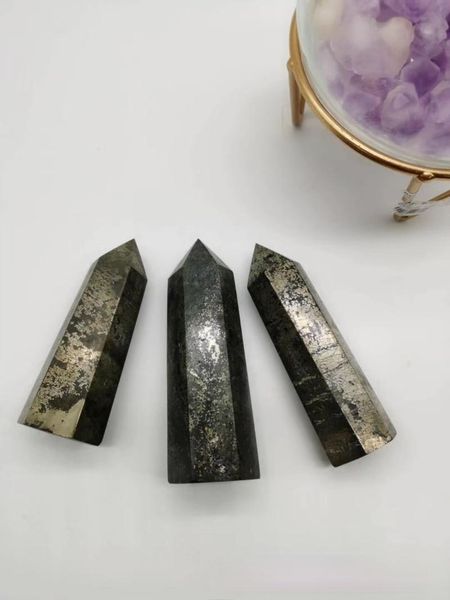 decorative objects & figurines rarenatural copper pyrites wand healing crystal six siege point minerale gemstone obelisk home art decoration
decorative objects & figurines rarenatural copper pyrites wand healing crystal six siege point minerale gemstone obelisk home art decoration