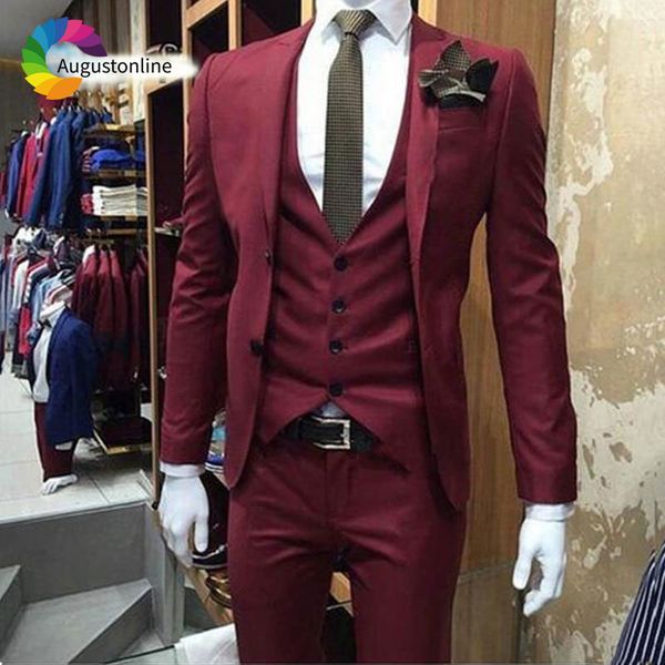 men's suits & blazers italy burgundy man blazer masculino slim fit mens wedding peaked lapel groom tuxedo men suit 3piece jacket p, White;black
men's suits & blazers italy burgundy man blazer masculino slim fit mens wedding peaked lapel groom tuxedo men suit 3piece jacket p, White;black