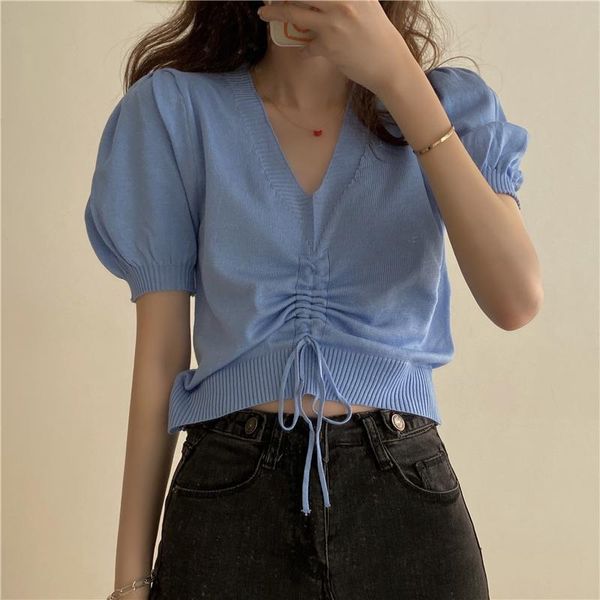 women's t-shirt harajuku korean summer high waist minimalist slim light girls v-neck stylish knitted fashion short sleeves brief t-shir, White
women's t-shirt harajuku korean summer high waist minimalist slim light girls v-neck stylish knitted fashion short sleeves brief t-shir, White