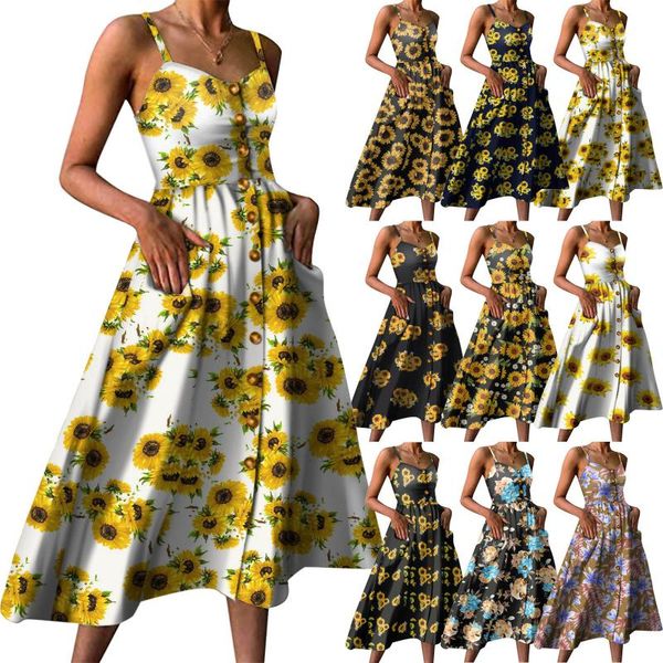 women's swimwear fashion cool swing dress women printing bohemian button down pockets midi aesthetic summer causal 2021, White;black
women's swimwear fashion cool swing dress women printing bohemian button down pockets midi aesthetic summer causal 2021, White;black