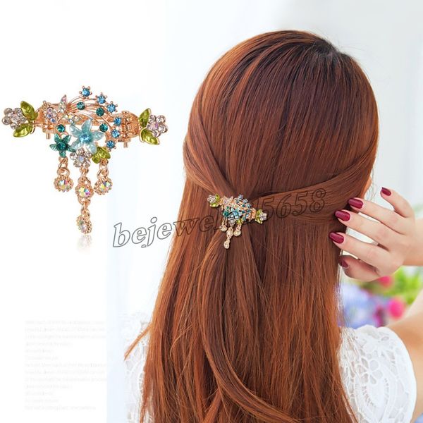 crystal flower hair claw clamp barrettes metal diamante hair clip rhinestone barrette ponytail holder headwear for women lady styling tool, Golden;silver
crystal flower hair claw clamp barrettes metal diamante hair clip rhinestone barrette ponytail holder headwear for women lady styling tool, Golden;silver