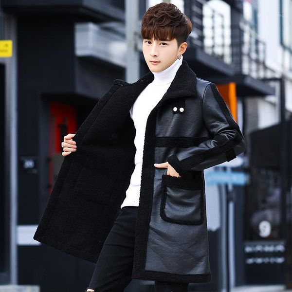 men's fur & faux winter plus velvet pu leather lapel jacket double breasted black trench coat motorcycle casual soft long overwear
men's fur & faux winter plus velvet pu leather lapel jacket double breasted black trench coat motorcycle casual soft long overwear