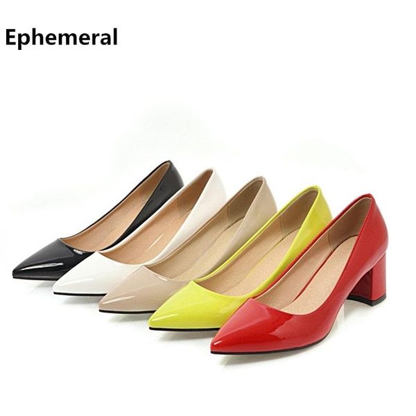 ladies ol pumps pointed toe zapatos mujer square heel patent leather slip-ons spring high heels shoes green black red size 43 34 dress
ladies ol pumps pointed toe zapatos mujer square heel patent leather slip-ons spring high heels shoes green black red size 43 34 dress
