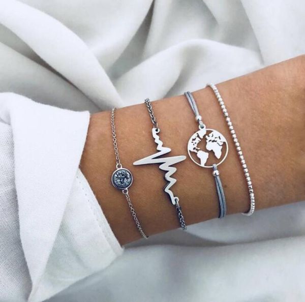 cluster rings european and american women's 2021 jewelry fashion simple beaded ecg diamond set bracelet four-piece, Golden;silver
cluster rings european and american women's 2021 jewelry fashion simple beaded ecg diamond set bracelet four-piece, Golden;silver