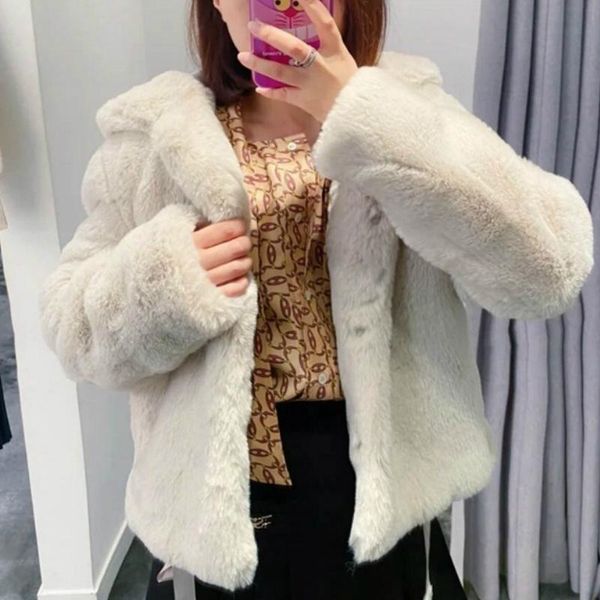 women winter plush jacket warm soft coat france brand long-sleeved hooded female women's fur & faux, Black
women winter plush jacket warm soft coat france brand long-sleeved hooded female women's fur & faux, Black