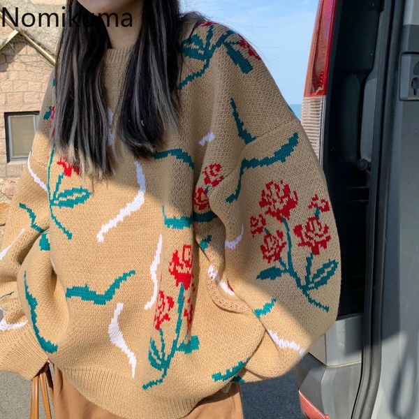 nomikuma vintage o neck sweater women korean winter long sleeve loose pullover sweaters casual fashion flower knitted 3d743 210514, White;black
nomikuma vintage o neck sweater women korean winter long sleeve loose pullover sweaters casual fashion flower knitted 3d743 210514, White;black