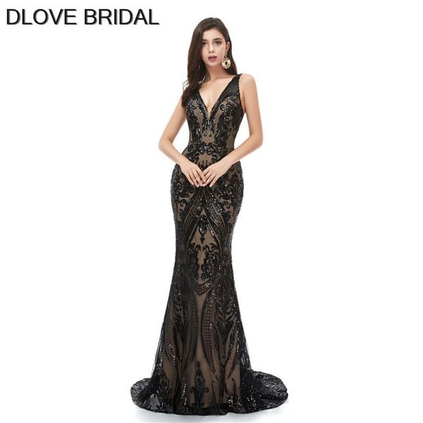party dresses arrival stunning sequined evening dress v neck mermaid special occassion gown, White;black
party dresses arrival stunning sequined evening dress v neck mermaid special occassion gown, White;black