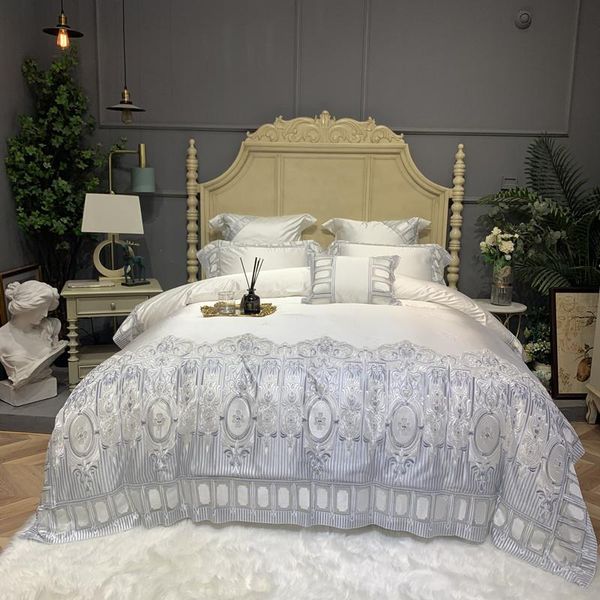 bedding sets luxury european style long staple cotton lace embroidery white set duvit cover bed sheet pillowcase king 4/6/8 pcs
bedding sets luxury european style long staple cotton lace embroidery white set duvit cover bed sheet pillowcase king 4/6/8 pcs