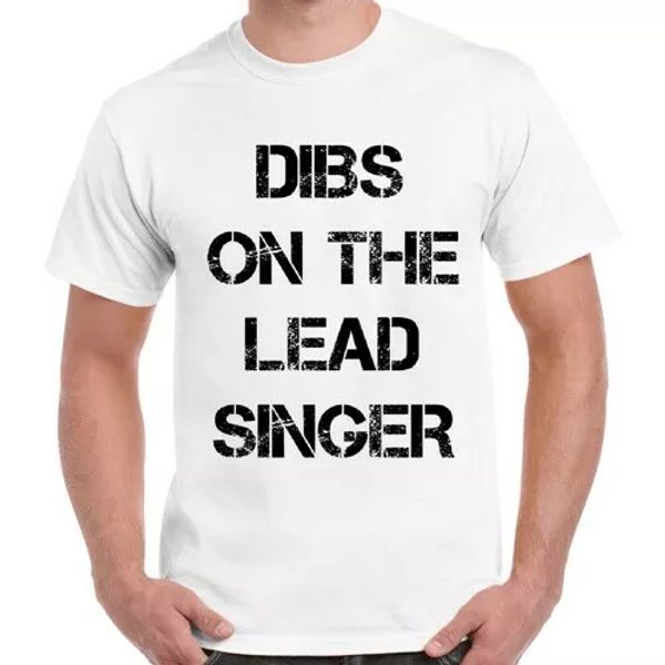 dibs on the lead singer music funny men women cool gift t shirt 2593, White;black