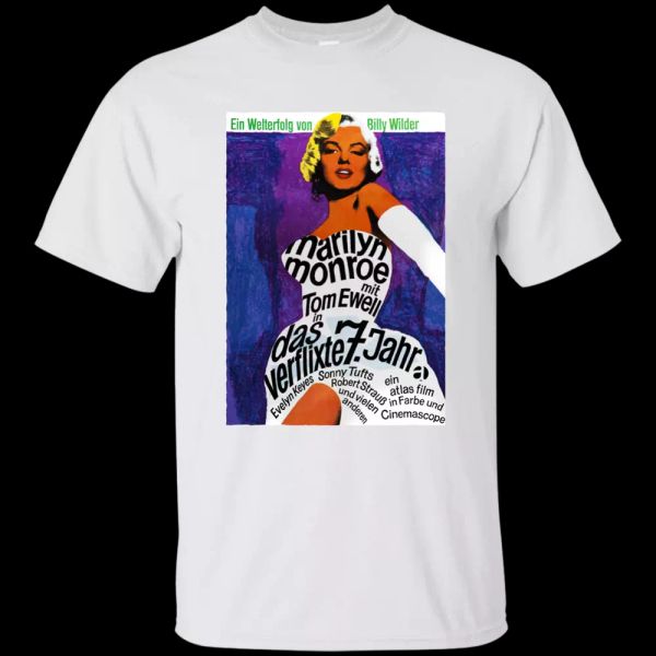 marilyn monroe, seven year itch, german, billy wilder, movie, comedy t-shirt, White;black
marilyn monroe, seven year itch, german, billy wilder, movie, comedy t-shirt, White;black