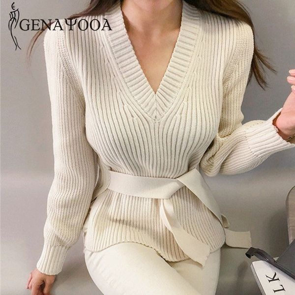 genayooa office korean lace up jumper ladies long sleeve v neck pullover sweater knitted women winter 210417, White;black
genayooa office korean lace up jumper ladies long sleeve v neck pullover sweater knitted women winter 210417, White;black