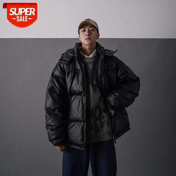 cotton jacket men's thick black pu leather hooded korean style trendy student handsome warm #yq4e, Black;brown
cotton jacket men's thick black pu leather hooded korean style trendy student handsome warm #yq4e, Black;brown