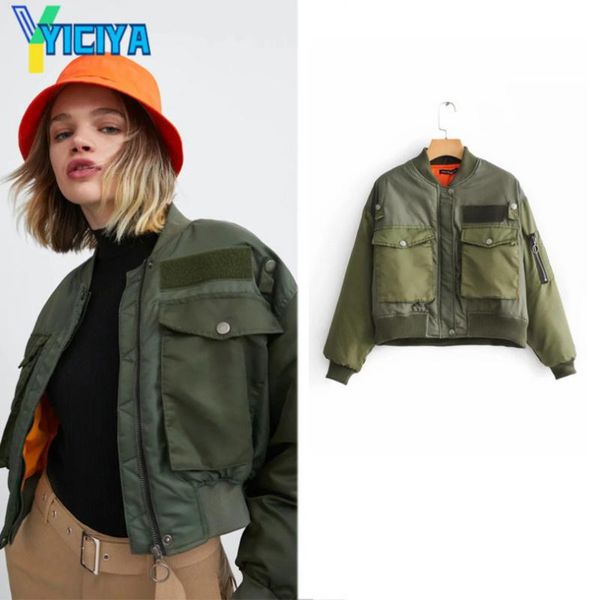 women's jackets yiciya autumn 2021 bomber jacket women army green warm zipper pockets winter coat female parkas femme oversized coat,me, Black;brown
women's jackets yiciya autumn 2021 bomber jacket women army green warm zipper pockets winter coat female parkas femme oversized coat,me, Black;brown