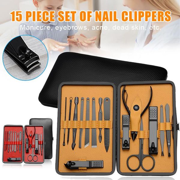 manicure pedicure set nail clippers 15pcs stainless steel kit tools for cutter kits with portable case sana889 art
manicure pedicure set nail clippers 15pcs stainless steel kit tools for cutter kits with portable case sana889 art