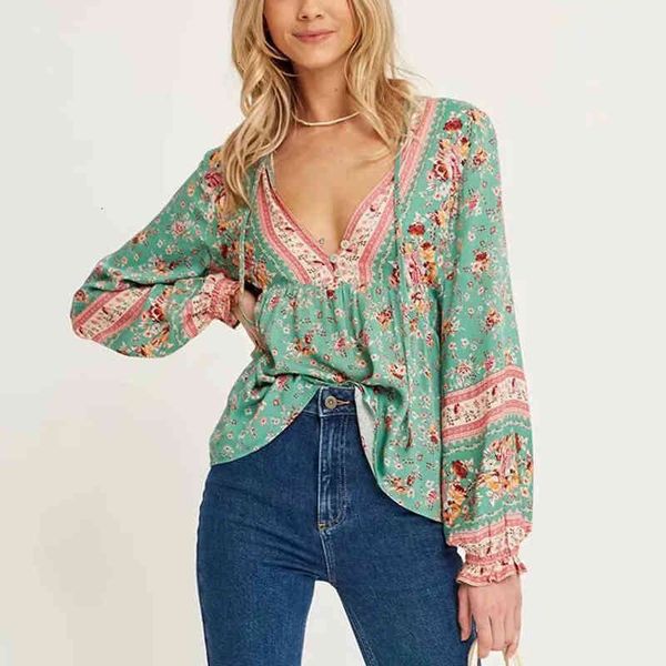 women's jackets lantern long sleeve green floral print blouse shirt women vintage v neck beach autumn blouses cotton blusa 12r4, Black;brown
women's jackets lantern long sleeve green floral print blouse shirt women vintage v neck beach autumn blouses cotton blusa 12r4, Black;brown