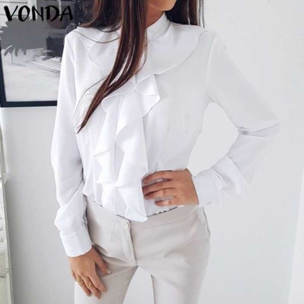 women's blouses & shirts blouses fashion vonda women solid ruffle and female long sleeve casual blusas plus size womens tunic zek9, White
women's blouses & shirts blouses fashion vonda women solid ruffle and female long sleeve casual blusas plus size womens tunic zek9, White