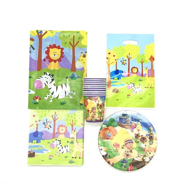disposable dinnerware 51pcs/lot animal crossing cartoon paper cup plate napkin gift bag tablecloth birthday party decoration supplies sets
disposable dinnerware 51pcs/lot animal crossing cartoon paper cup plate napkin gift bag tablecloth birthday party decoration supplies sets