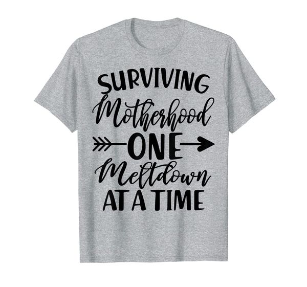 surviving motherhood one meltdown at a time t-shirt, White;black
surviving motherhood one meltdown at a time t-shirt, White;black