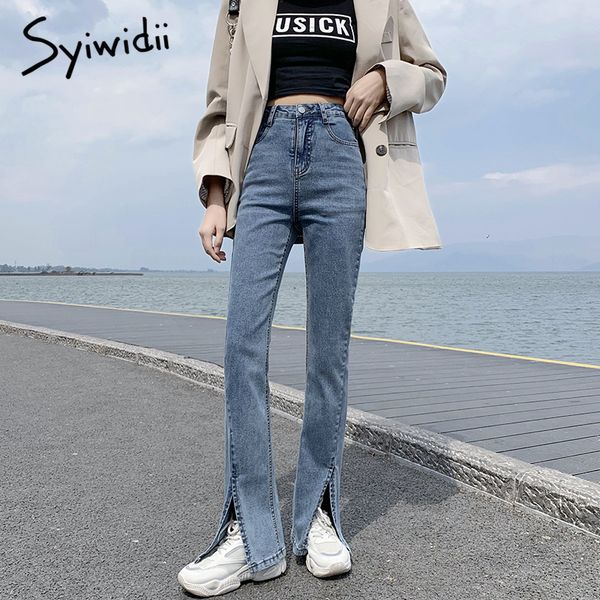syiwidii stretch flare jeans women slit leg denim pants vintage streetwear fashion clothes high waisted full length spandex 210417, Blue
syiwidii stretch flare jeans women slit leg denim pants vintage streetwear fashion clothes high waisted full length spandex 210417, Blue