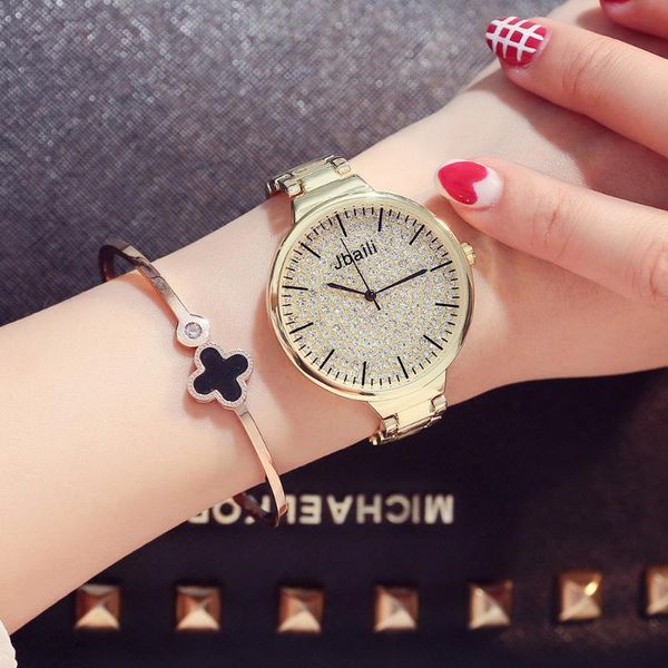 wristwatches luxury gold women's clock ladies crystal watch women fashion stainless steel bracelet wrist for saatler, Slivery;brown
wristwatches luxury gold women's clock ladies crystal watch women fashion stainless steel bracelet wrist for saatler, Slivery;brown