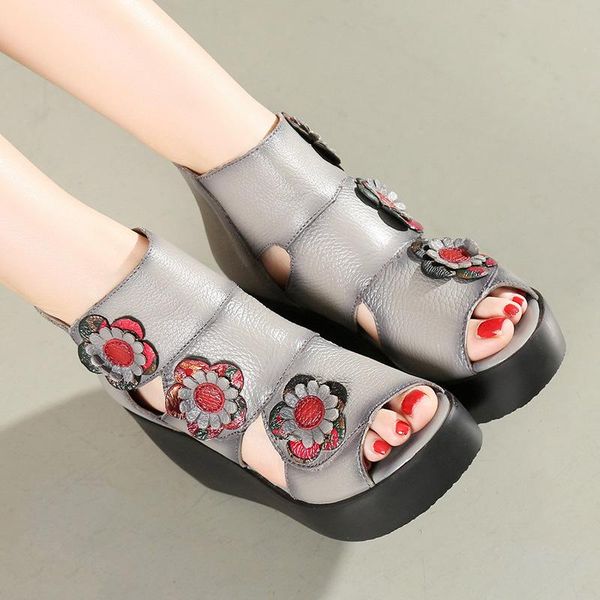 summer soft bottom genuine leather women shoes platform wedges sandals retro handmade, Black
summer soft bottom genuine leather women shoes platform wedges sandals retro handmade, Black