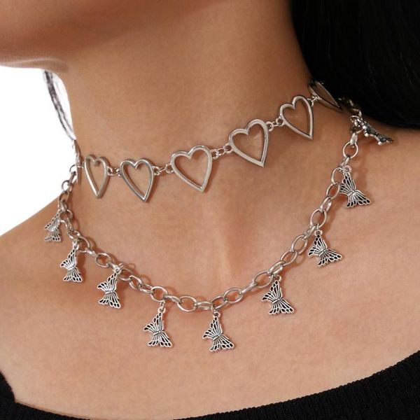 pendant necklaces modyle cute butterfly choker necklace for women gold chain statement collar female chocker shining jewelry, Silver
pendant necklaces modyle cute butterfly choker necklace for women gold chain statement collar female chocker shining jewelry, Silver
