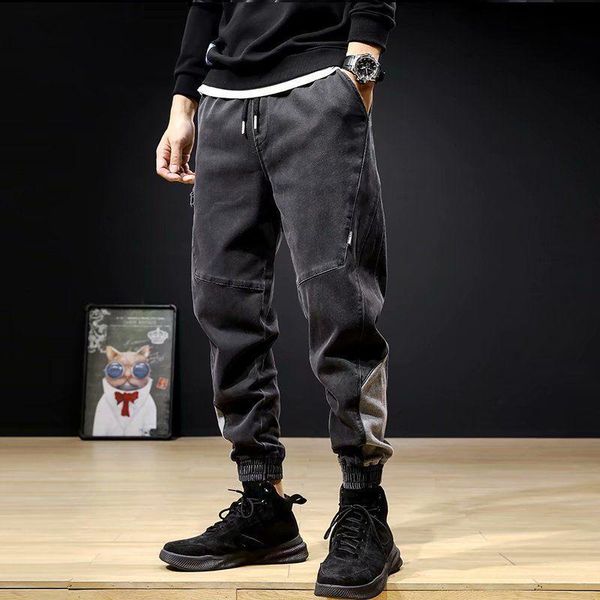 men's jeans spring and summer youth casual tie stitching color cropped trousers men clothing skinny goth clothes, Blue
men's jeans spring and summer youth casual tie stitching color cropped trousers men clothing skinny goth clothes, Blue