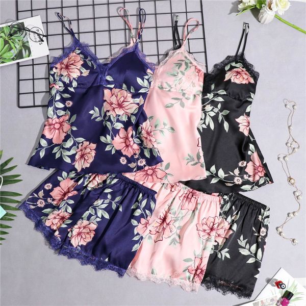 daeyard womens pajamas silk floral overall print 5pcs pajama set satin pyjamas lace pijama nightie sleepwear home clothes, Black;red
daeyard womens pajamas silk floral overall print 5pcs pajama set satin pyjamas lace pijama nightie sleepwear home clothes, Black;red