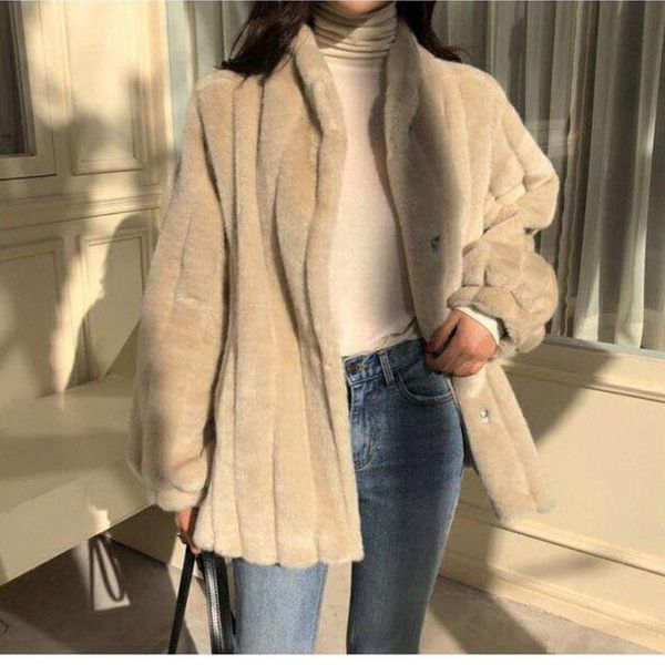 women's fur & faux women coat casual korean white hooded furry thick warm jacket female stand-up collar fleece coats, Black
women's fur & faux women coat casual korean white hooded furry thick warm jacket female stand-up collar fleece coats, Black