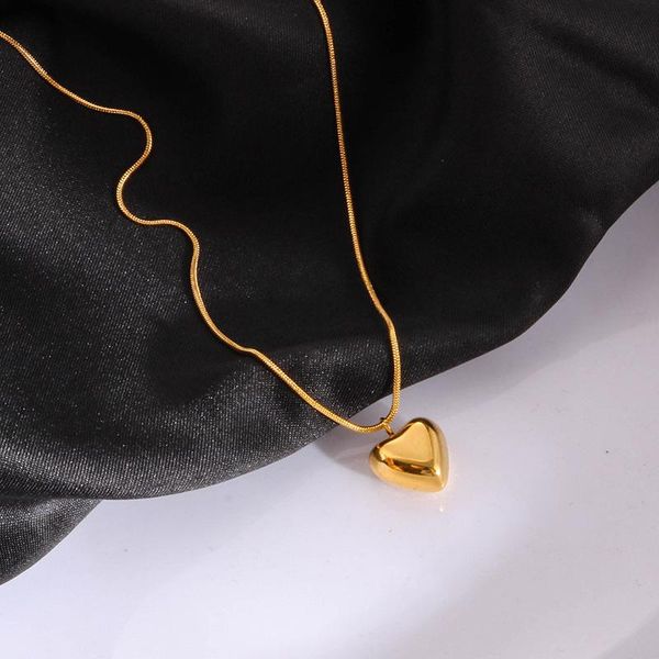 pendant necklaces 316l stainless steel fashion fine jewelry vintage minimalism lovers love heart charms chain choker pendants for women, Silver
pendant necklaces 316l stainless steel fashion fine jewelry vintage minimalism lovers love heart charms chain choker pendants for women, Silver