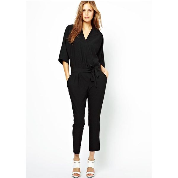 women's jumpsuits & rompers women full length formal vantage v-neck pocket lace up loose bow chiffon pants thin slim fit straight rompe, Black;white
women's jumpsuits & rompers women full length formal vantage v-neck pocket lace up loose bow chiffon pants thin slim fit straight rompe, Black;white