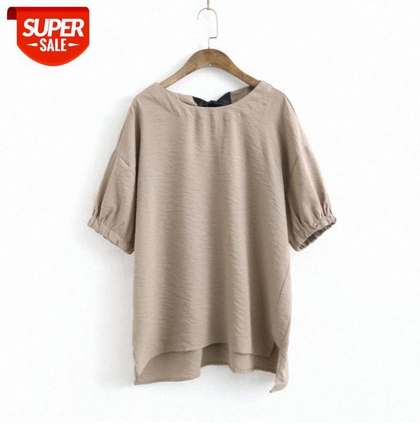 338-0145 retro literary back lace ramie shirt loose round neck t-shirt casual short-sleeved women #6f24, Black;gray
338-0145 retro literary back lace ramie shirt loose round neck t-shirt casual short-sleeved women #6f24, Black;gray