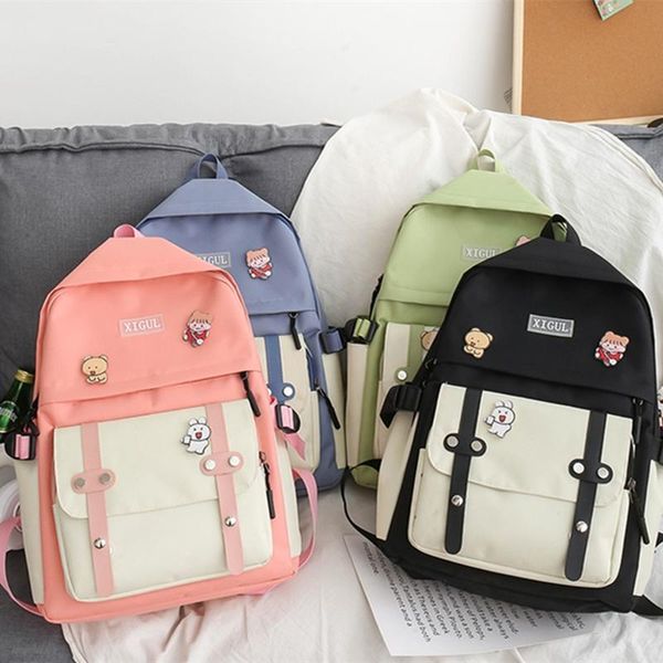 backpack 4 pcs sets canvas schoolbags for teenage girls children shoulder bags trend female fashion student
backpack 4 pcs sets canvas schoolbags for teenage girls children shoulder bags trend female fashion student