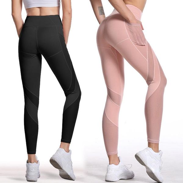 spring and summer women's fitness yoga pants, mobile phone pocket sports european american mesh stitching legging outfit
spring and summer women's fitness yoga pants, mobile phone pocket sports european american mesh stitching legging outfit