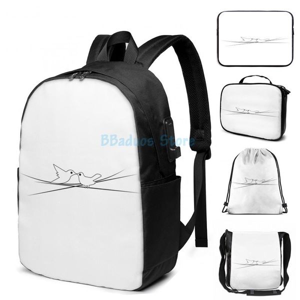 funny graphic print birds illustration usb charge backpack men school bags women bag travel laptop
funny graphic print birds illustration usb charge backpack men school bags women bag travel laptop