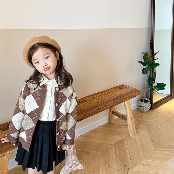 pullover 2021 autumn children korean style casual sweaters coats girls diamond check knitted cardigans, Blue
pullover 2021 autumn children korean style casual sweaters coats girls diamond check knitted cardigans, Blue