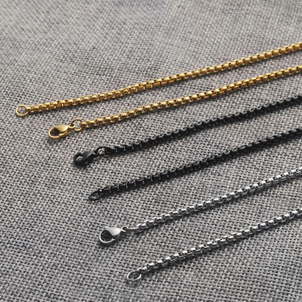 2.5mm 3mm gold black silver color stainless steel link chains for hip hop pendant necklaces women men party jewelry accessories
2.5mm 3mm gold black silver color stainless steel link chains for hip hop pendant necklaces women men party jewelry accessories