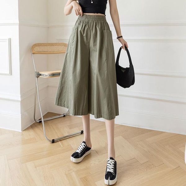 women's shorts high waist overalls skirt women summer loose casual female fashion cotton wide leg womens, White;black
women's shorts high waist overalls skirt women summer loose casual female fashion cotton wide leg womens, White;black