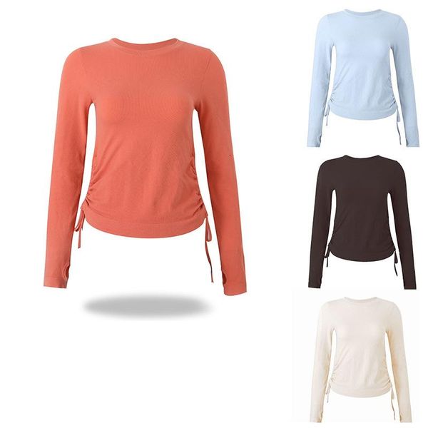 yoga outfit slim fit shirts women seamless gym fitness push up running workout drawstring t-shirts sports wear full sleeve clothes
yoga outfit slim fit shirts women seamless gym fitness push up running workout drawstring t-shirts sports wear full sleeve clothes