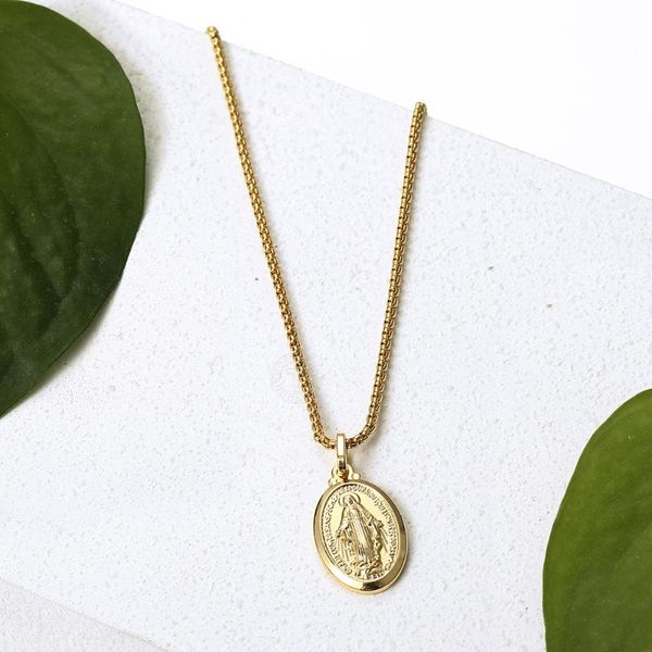 pendant necklaces 2mm gold color oval virgin mary necklace for men women jewelry wholesale trendy box link chain necklace chain dgp431, Silver
pendant necklaces 2mm gold color oval virgin mary necklace for men women jewelry wholesale trendy box link chain necklace chain dgp431, Silver