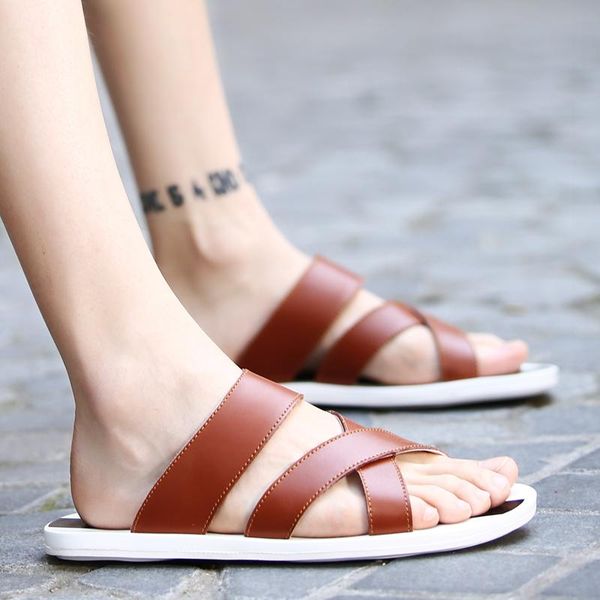 slippers flip flops leather fish summer shoes men beach sandals sandalias hombre cuero sandale homme cuir men's for man, Black
slippers flip flops leather fish summer shoes men beach sandals sandalias hombre cuero sandale homme cuir men's for man, Black