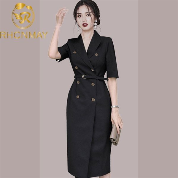 vintage women dress summer korean elegant ol pencil notched office lady short sleeve double breasted bodycon es 210506, Black;gray
vintage women dress summer korean elegant ol pencil notched office lady short sleeve double breasted bodycon es 210506, Black;gray