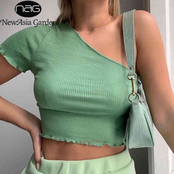 newasia skew collar t shirt women one shoulder ruffles tshirt short sleeve summer crop shirt female streetwear 210413, White
newasia skew collar t shirt women one shoulder ruffles tshirt short sleeve summer crop shirt female streetwear 210413, White