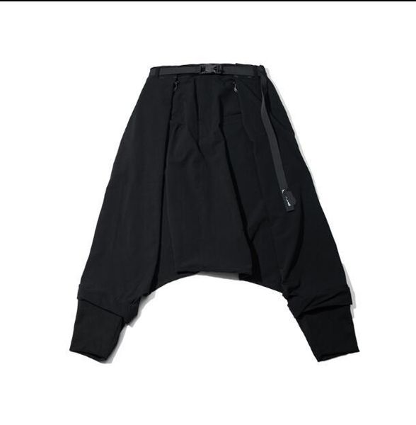 european and american simple overalls men's summer thin functional wind loose casual harem pants, Black
european and american simple overalls men's summer thin functional wind loose casual harem pants, Black
