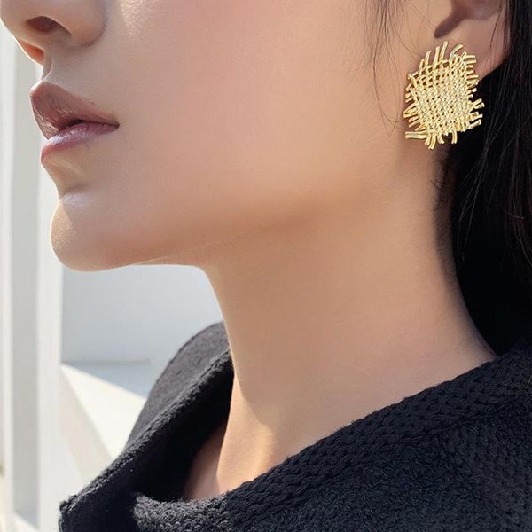 dangle & chandelier statement wide weave stud earrings minimalistjewelry solid color metal earring for women mujer girl 2021 trendy jewelry, Silver
dangle & chandelier statement wide weave stud earrings minimalistjewelry solid color metal earring for women mujer girl 2021 trendy jewelry, Silver
