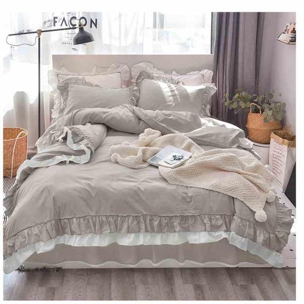 bedding sets solid color princess duvet cover bed skirt pillowcases cotton 4pcs ruffle wedding bedspread korean textile home
bedding sets solid color princess duvet cover bed skirt pillowcases cotton 4pcs ruffle wedding bedspread korean textile home