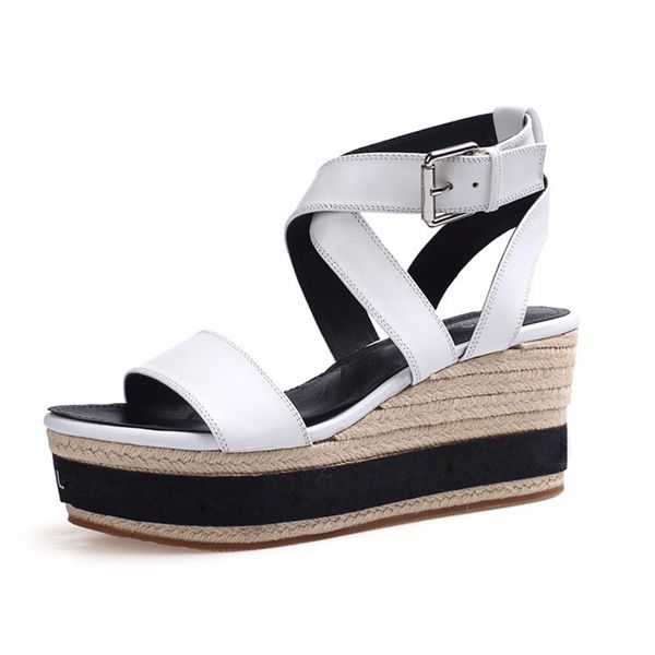2021 summer super high heels women designer sandals shoe slope heel womens buckle strap soft genuine leather quality hemp rope wedges sandal, Black
2021 summer super high heels women designer sandals shoe slope heel womens buckle strap soft genuine leather quality hemp rope wedges sandal, Black