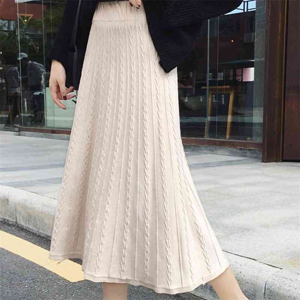 knitted skirt women's winter waist elastic casual vintage elegant medium fashion s 210520, Black
knitted skirt women's winter waist elastic casual vintage elegant medium fashion s 210520, Black